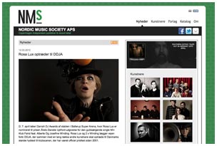 Nordic Music Society - hjemmeside fra SiteNow