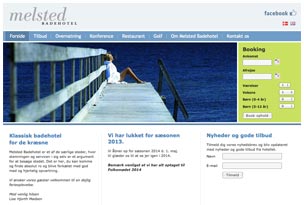 Melsted Badehotel - hjemmeside designet af SiteNow