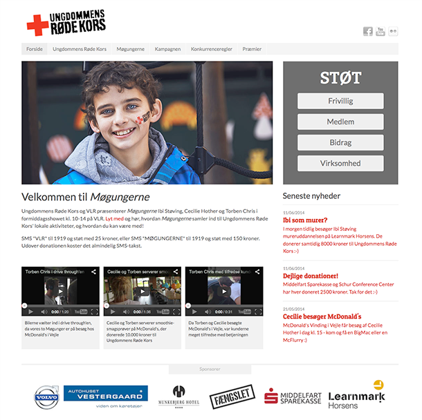 Kampagnesite til Ungdommens Rødekors - Møgungerne - SiteNow